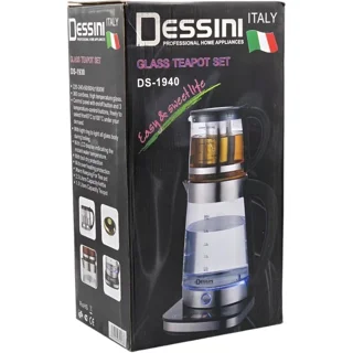 چای ساز دسینی مدل DS1940 ظرفیت ۳ لیتر با کتری پیرکس