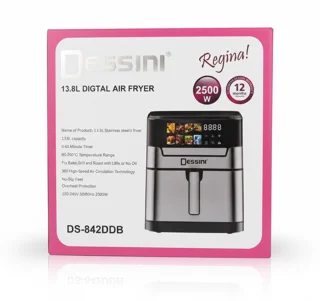 سرخ کن بدون روغن دسینی مدل DS842DDB ظرفیت ۱۳.۸ لیتر