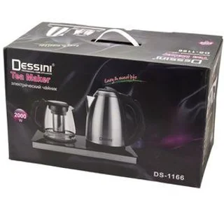 چای ساز دسینی مدل DS1166 ظرفیت ۲ لیتر با کتری استیل ضد زنگ